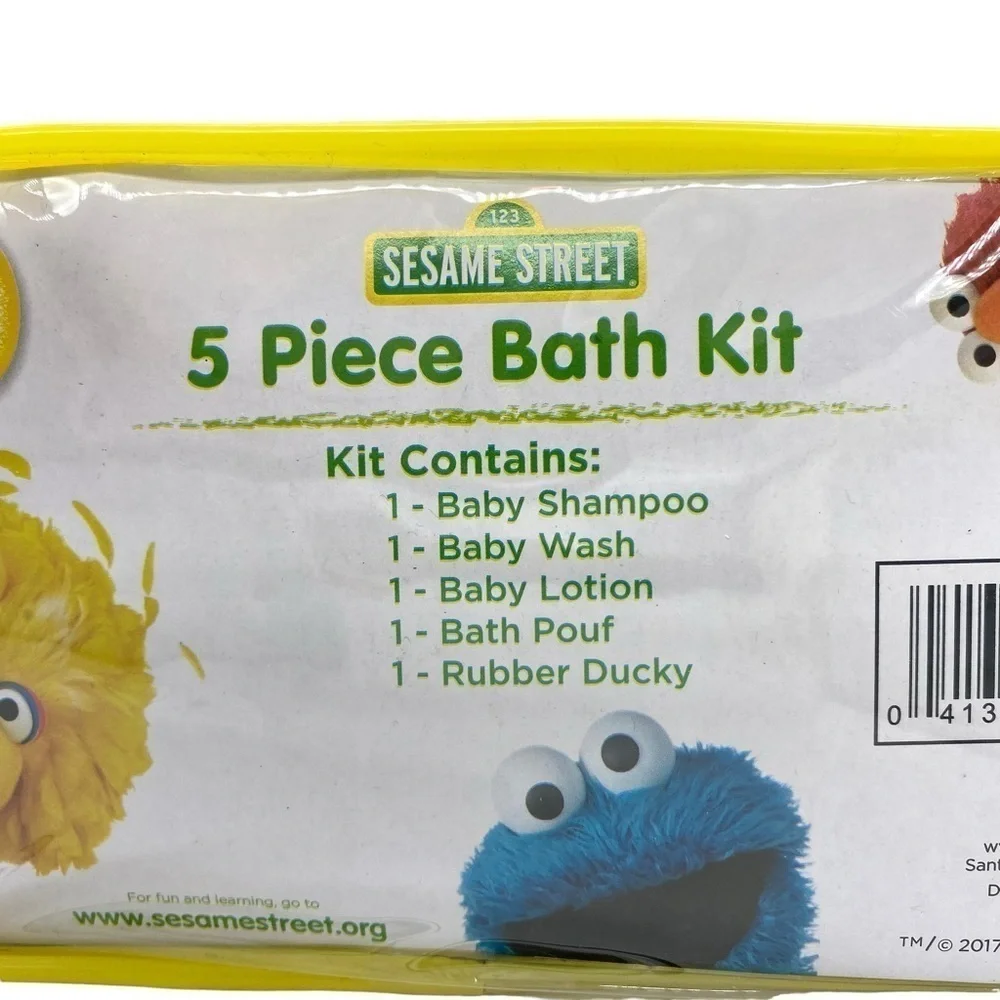 Sesame Street Baby 5 Piece Bath Kit Travel Set